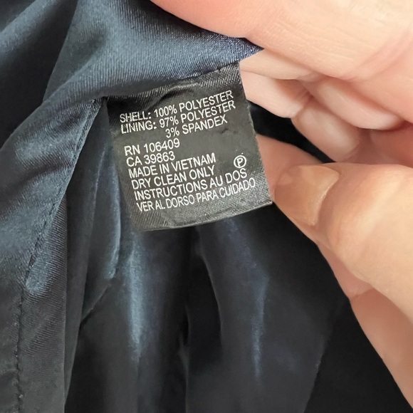 🍭 Tahari luxe sequin blazer navy Size 4 - Picture 5 of 6